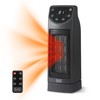 BLACK+DECKER Oscillating Ceramic Desktop Heater with Remote with Adjustable Thermostat,
