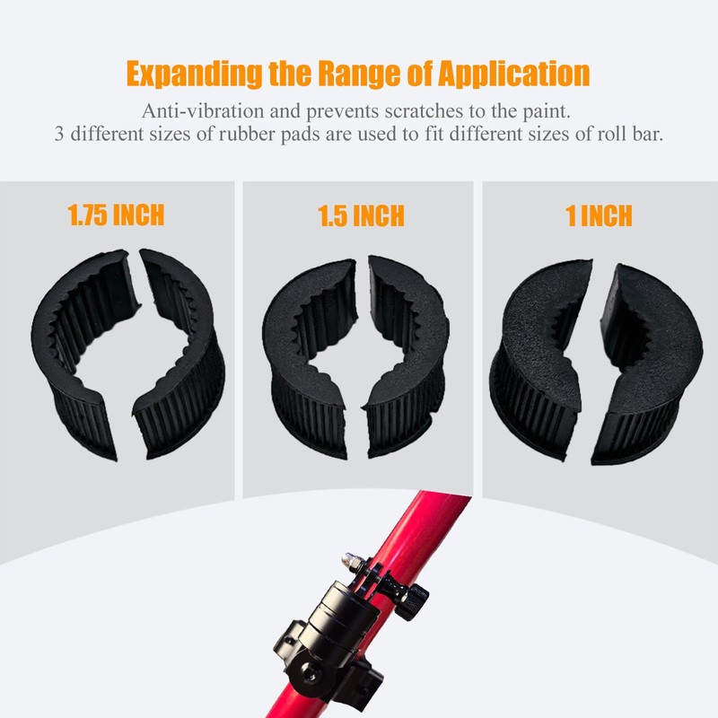 Teurroie Adjustable UTV ATV Roll Cage Camera Mount Clamp for