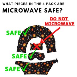 Nature’s Approach Aromatherapy Heating Pad 4 PC Pack Set with 12 Soothing Herbs- 3 PC Microwave Heating Pad Set with Bonus Peppermint Sinus Pack (DO NOT Microwave Sinus Pack)