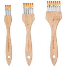 3-Piece Flat Comb Artist Grainer Rake Brush Set