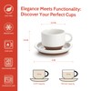 Sweese 2.5 Ounce Espresso Cups Set of 4, Porcelain Stackable