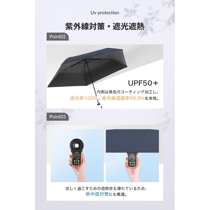 Parasol, Lightweight, 4.3 oz (110 g), UV Protection, Light Blocking,