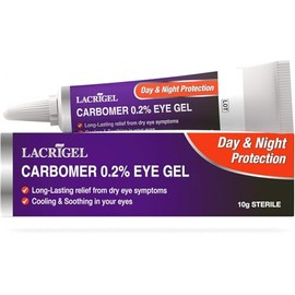 Lacrigel CARBOMER 0.2% - Eye Gel for Dry, Tired, and Red Eyes - Soothes Irritation, Reduces Soreness - 24x7 Day and Night Protection - Safe and Premium Formulation - Sterile Pack of 10g (Pack 3)