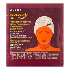 GYADA COSMETICS, Hyalurvedic Ayurvedic Dark Hair Dressing, Protective and Brightening Treatment on Brown and Dark Shades with Heat Cap 60ml