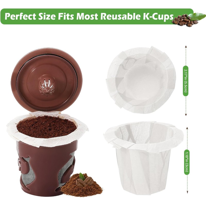 Aussen Disposable Coffee Paper Filters Replacement Kerig Filter Fit All