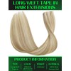 Anrosa 16 Inch Long invisible tape in hair extensions for