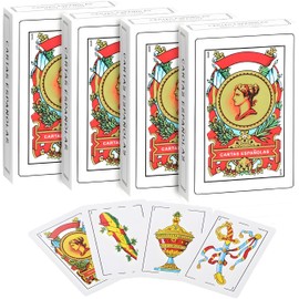 Bexter 2 Decks of Spanish Playing Cards – 50-Card Baraja Española Naipes – Classic Spanish Suits for Traditional Games – Durable Playing Card Set