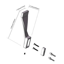 Frafuo 2PCS Robe Hooks for Bathrooms-Artistic Curved Line for Solid Brass Towel Hooks-7.93oz/225g Weight for Chrome Towel Hook Ensure Quality (Chrome)