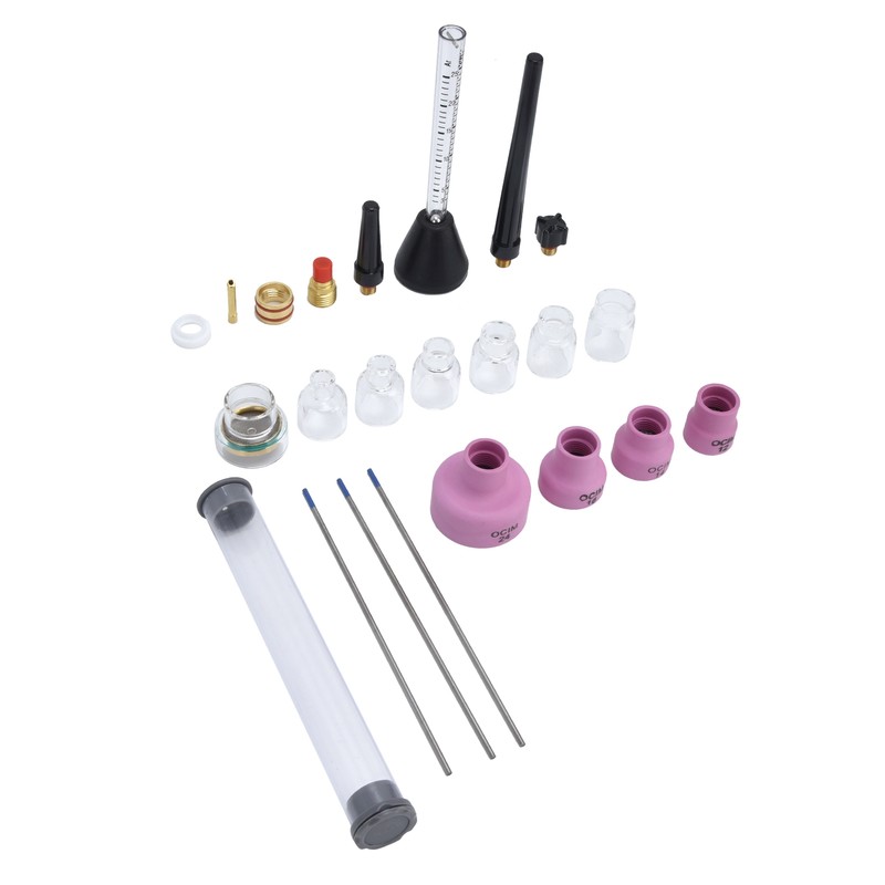 Argon Arc Welding Nozzle Kit Gas Flowmeter Tungsten Needle Sealing
