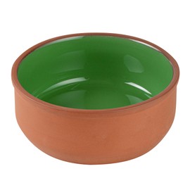 Restaurantware-Terra Tek 27.2 Ounce Terracotta Cazuelas, 2 Green Glazed Clay Pots For Cooking - Oven-Ready, Microwavable, Terracotta Serving Pots, Dishwashable, For Cooking And Serving