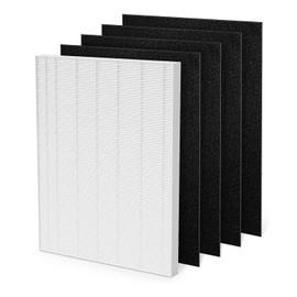 115115 Replacement Filters A for Winix PlasmaWave C535, 5300-2, 6300-2, 5300, 6300, P300,9000, 5000, 5000B Air Purifier, 1 x True HEPA Size 21 Filter Plus 4 x Carbon Pre-Filters
