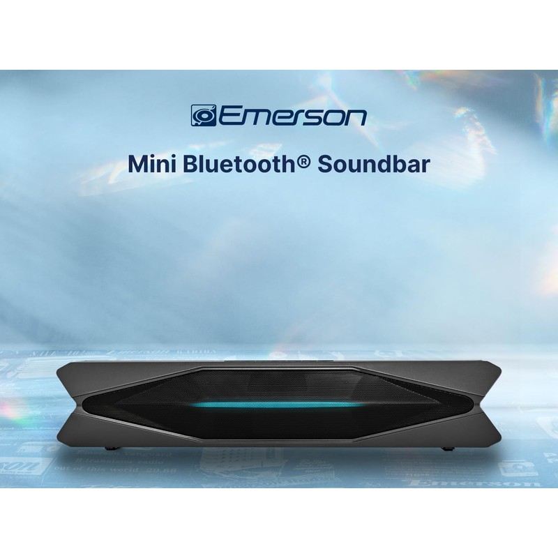 Emerson EHS-1751 Mini Bluetooth Soundbar with Multicolor Lighting