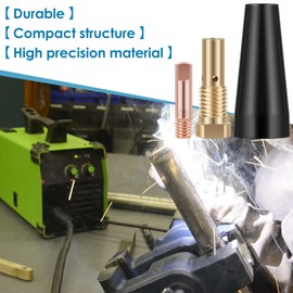 15Pcs MIG Welding Kit Flux Core Gasless Nozzle 0.8/0.9mm Brass Welding Tips Replacement MIG Welder Accessories Compatible with Century FC90|80GL Easy Weld 261308|306(0.9mm)