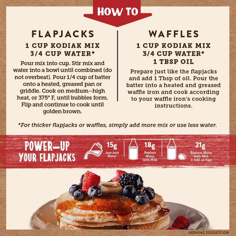 Kodiak Cakes Protein Pancake Power Cakes, Flapjack and Waffle Baking