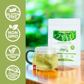 TEARELAE - Rosemary Tea - 1.5g x 50 Count - 100% Pure Rosemary Leaves Tea Bag - Country of Origin Egypt - Aid Digestion & Support Respiratory Health
