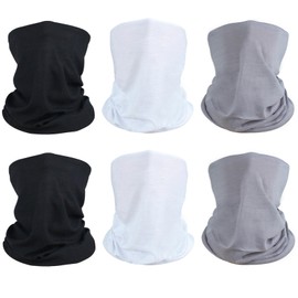 kilofly 6/8 pc Multi-purpose Seamless Headwear Bandanas Mixed Set Value Pack