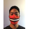 Orange & Brown Stripes Team Mask w/Gray Mask - Face
