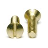 Brass Slotted Oval Head Machine Screws - #6-32 x 1/2"