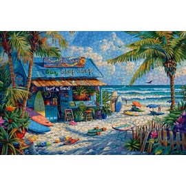 Puzzles - Surf Shack - 1000 Piece Jigsaw Puzzle (Beach Surfing)