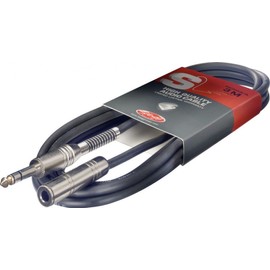 Stagg 20797 1 m 1x Stereo 3 Pin Female XLR Audio Cable - Black