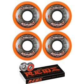 Labeda Asphalt Inline Roller Hockey Wheels 59mm Orange 85A 4-Pack Bones Reds