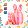 QCCX Easter Bunny Egg, 3D Printed Bunny Egg with Movable