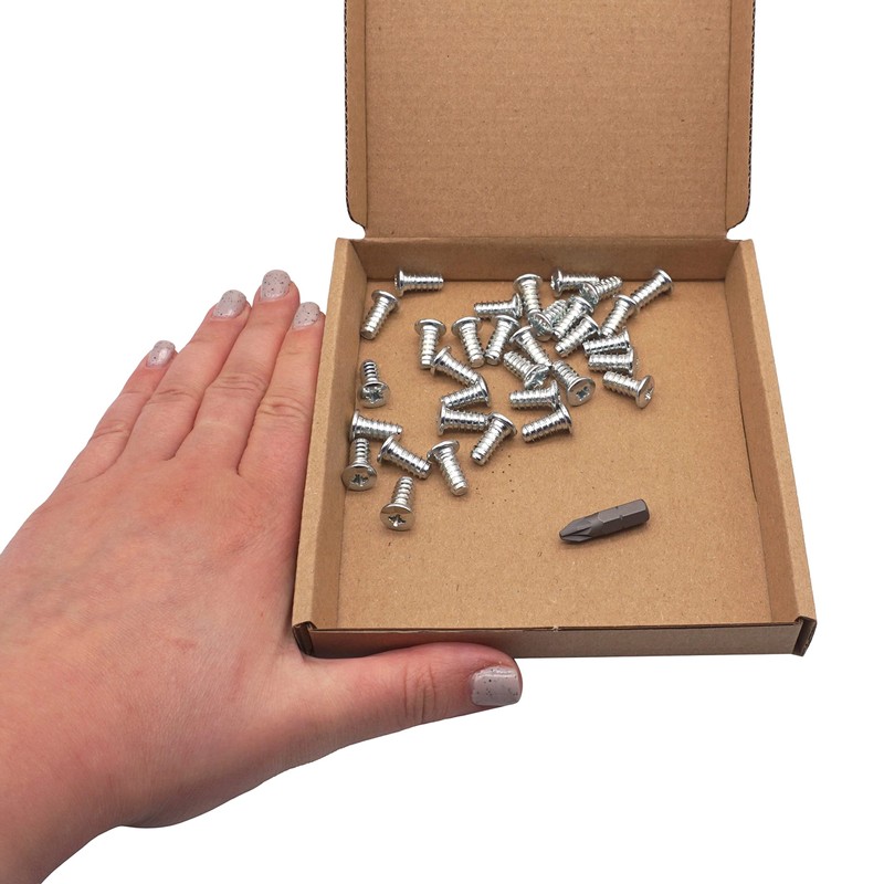 SKIR'CO (Pack of 30) Zinc Plated Euro Screws 6.0 x