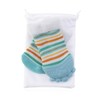 Nuby Soothing Teether Sock, Baby Blue Stripes, 5"