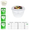 1/2 Pint Pudding Basin and Lid Pack of 4 Plastic