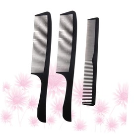 Gatuida 3pcs Carbon Fiber Hairdressing Comb Includes Apple Combs Lightweight and Travel Friendly Hair Grooming Tools for Home Salon and Barber Use