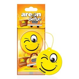 Areon Smile Dry Car Air Freshener Vanilla Sweet Yellow Fun Multi Pack of 6