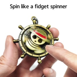 WiiFiive One Piece Keychain with Anime Jolly Roger Charm, One Piece Keyring Phone Charm, Cool Key Chain Gifts For Men Women