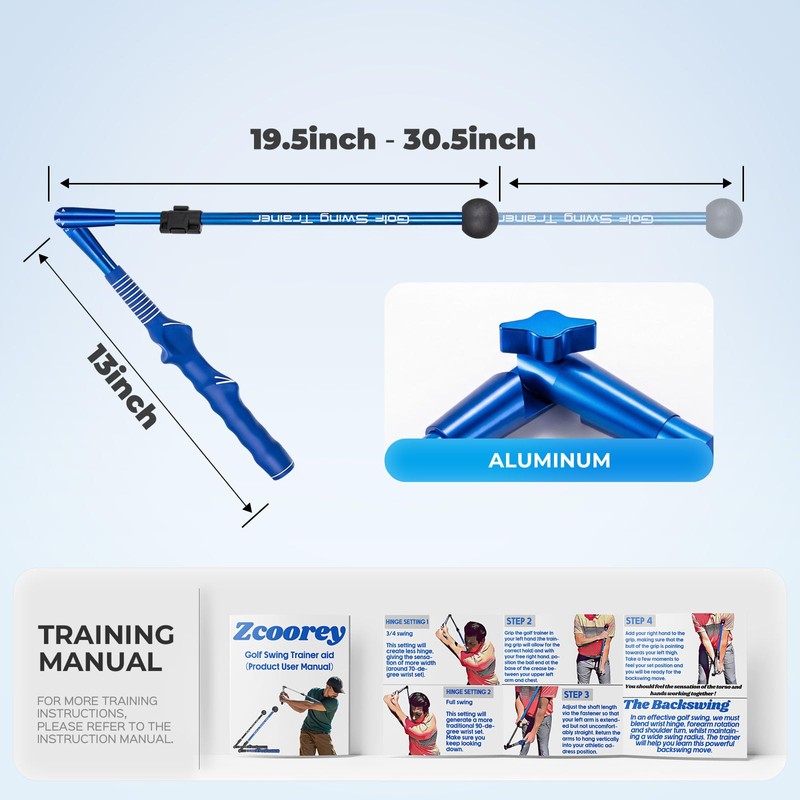 Zcoorey Golf Training Aid - Golf Swing Trainer for Backswing.Golf