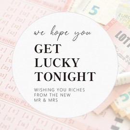 Fullhawl 120 Pcs Wedding Lotto Ticket Stickers Sets 'we Hope You Get Lucky Tonight' Messages Lottery Ticket Stickers for Bachelor Bachelorette Wedding Lucky Draw Bridal Gifts Party Favors