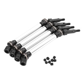 4Pcs RC Driving Front Rear Drive Shaft Drive Axle Steel Aluminum Alloy for Arrma 1/8 for Kraton 4S Silver Gray