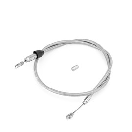 Mofun 52" Quick Connect Braided Upper Clutch Cable Stainless Steel Compatible with Harley Touring Road King Electra Road Glide Model 2021-2023, Chrome