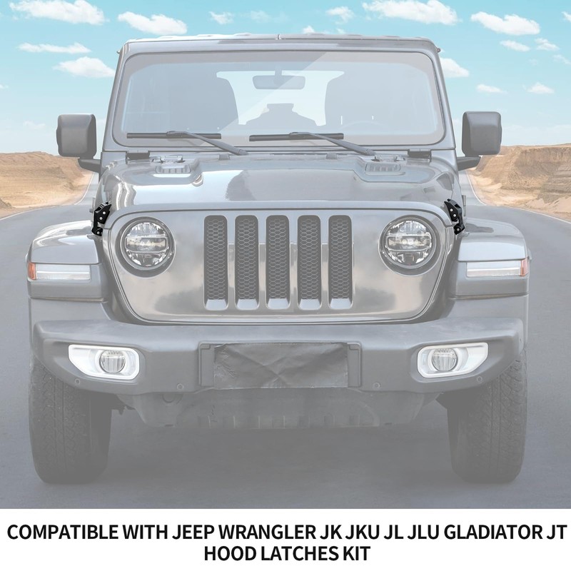RT-TCZ - Pestillo para capó Jeep Wrangler JK estilo C,