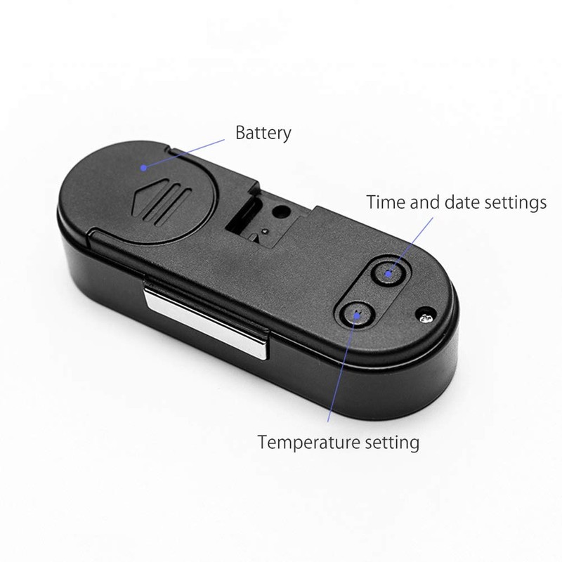 Car Clock Thermometer LED Backlight 2 in 1 Dashboard Clock