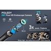 POLEDY Endoscope Camera with Light, 1920P HD Borescope, 8 Adjustable
