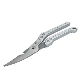 SAMFUNG Kitchen Poultry Shears, Anti-Slip Handle and Safety Lock, Poultry Scissors for Meat, Chicken, Bone, Turkey, Fish Vegetable Cutting (Aluminium Handle)