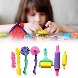 Dyiouxin 7-Teiliges Knete Zubehör Set,Knetwerkzeug,Knete Zubehör,Plastilin Werkzeuge,Knete Ausstechformen Modellierwerkzeug,Küchenspielzeug Lernspielzeug für Kinderknete ab 2 Jahren,Mehrfarbig