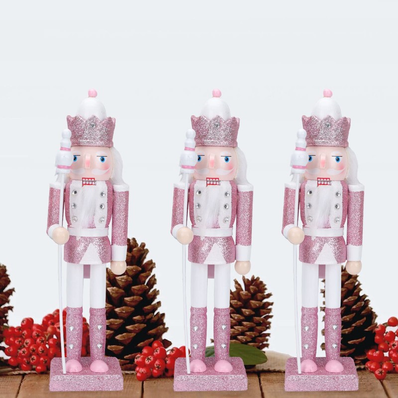 VALICLUD Nutcracker Numbers Wooden Dolls Decor Nutcracker Christmas Decorations for