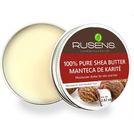 Rusens - Manteca de Karité 100% Pura Orgánica. Excelente Regenerante Natural, Extra humectante, Mejora la Elasticidad de la piel, humecta a profundidad y previene Estrías.