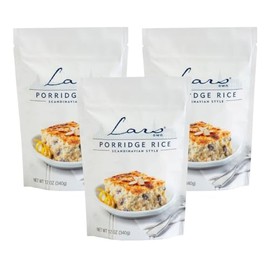 Lars Own Scandinavian Style Porridge Rice for Rice Pudding 12oz - 3 pack