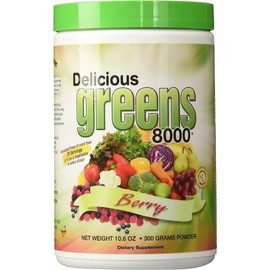 Greens World, Inc Delicious Greens 8000 10.6 Ounces ***BERRY Flavor
