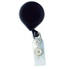 KEY-BAK MINI-BAK Retractable Badge Holder with 36" Nylon Cord, Steel Belt Clip, Black