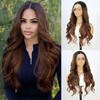 GALLAG Ombre Brown Lace Front Wig Pre Plucked with Baby