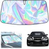 Car Windscreen Sun Shade, 145x80cm Reflective & Foldable Windshield Sun