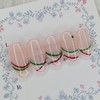 Xmas Line Handmade Nail Tips - Stiletto M / Xmas