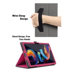 Case for TCL Nxtpaper 11 Plus 11.5 inch, TCL Nxtpaper 11 Plus Tablet Case, Folding Stand Protective Cover with Pencil Holder and Wrist Strap, Full Protection. (Red)